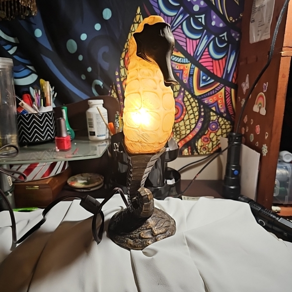 Very rare tin chi Seahorse lamp - Picture 7 of 8